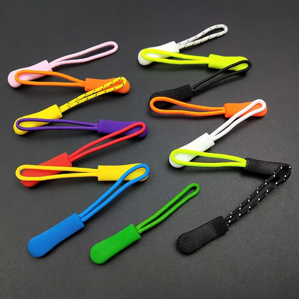 

10pcs/lot Zipper Pull Rope End Fit Zippers Puller Zip Head Replacement Clip Buckle Fixer Suitcase Clothing Home Textiles