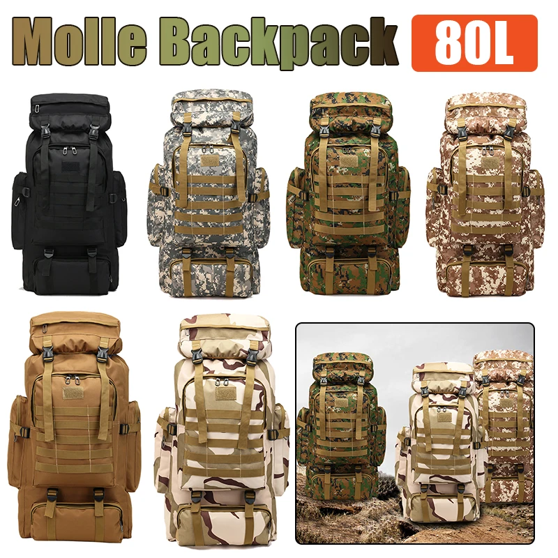 

Hunting Survival First Aid Kit Bag 80L Military Pack Molle Tactical Waist Bag Outdoor Camping Pouch Medical Pack Belt Backpack