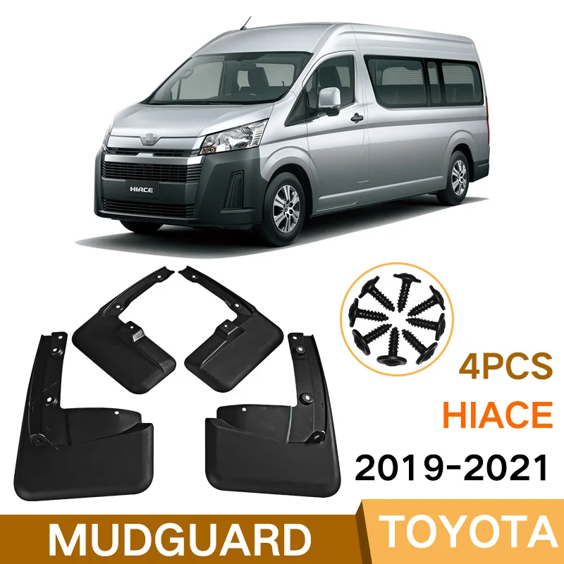 Toyota Hiace 2015-2021 Fender  Tire Cover Auto Parts Splash Guard Mud Water Barrier 4 Piece Set2019 2020 2021 2018 2017 2016 20