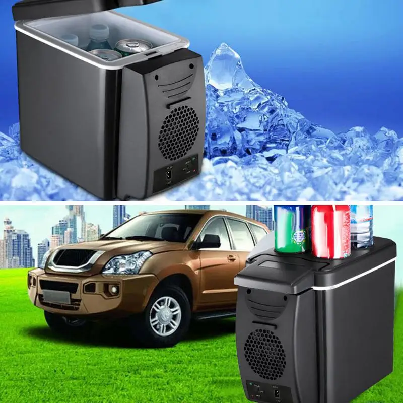 

Portable 12V 6 Liter Car Mini Refrigerator Lightweight Dual-Use Insulated Cooler Warmer Box Container