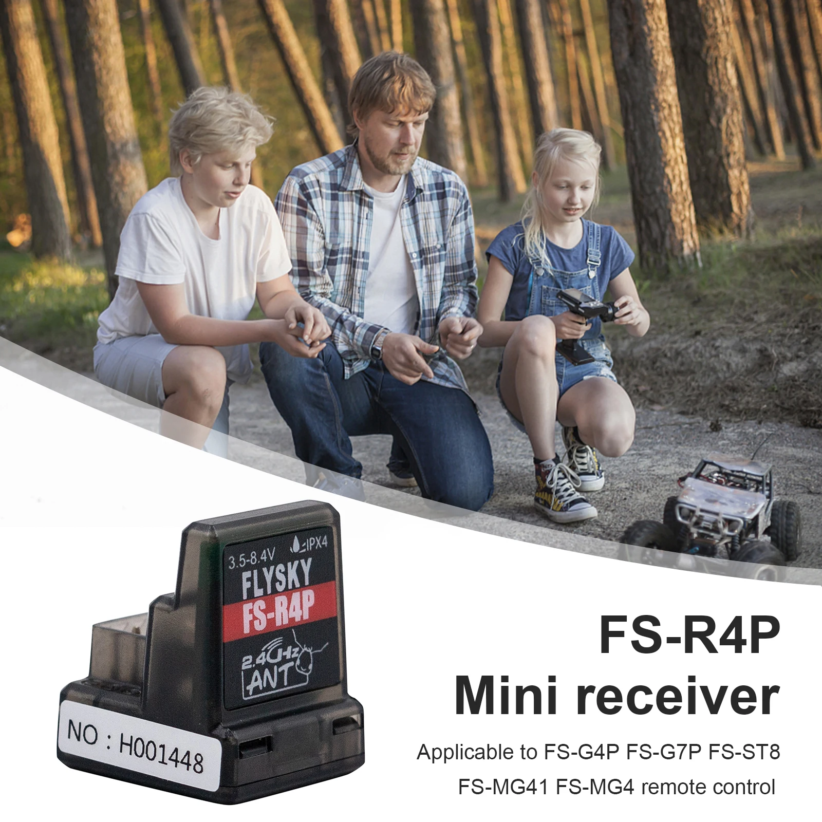 Цифровой приемник Flysky FS-R4P с одной антенной SDR-приемник ШИМ-интерфейс для FS-G4P FS-G7P