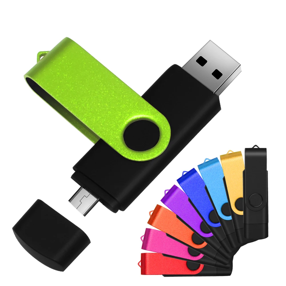 

2 In 1 Pendrive 64GB 32GB USB Flash Drive OTG 2.0 Pen drive waterproof 8gb 16GB u disk memory usb stick with Type-c for phone/PC