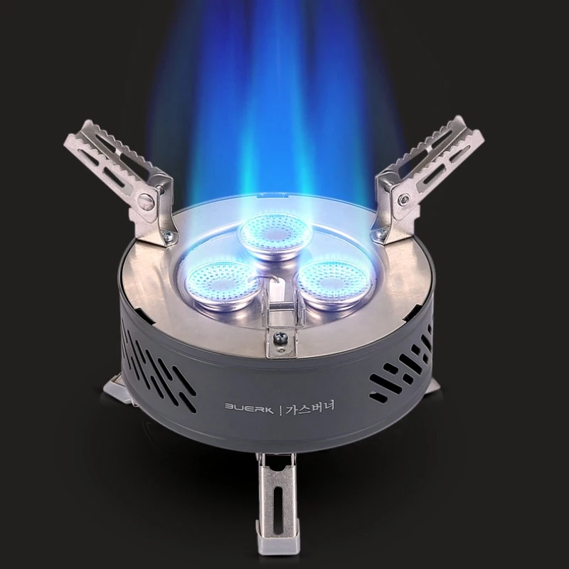 Туристическая туристическая горелка 3 ядра 8000 Вт с пьезозажиганием