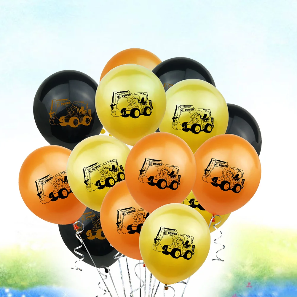 

Balloons Construction Party Truck Dump Latex Vehicle Birthday Shower Baby Balloon Decorative Kids Engineering Car Supplies