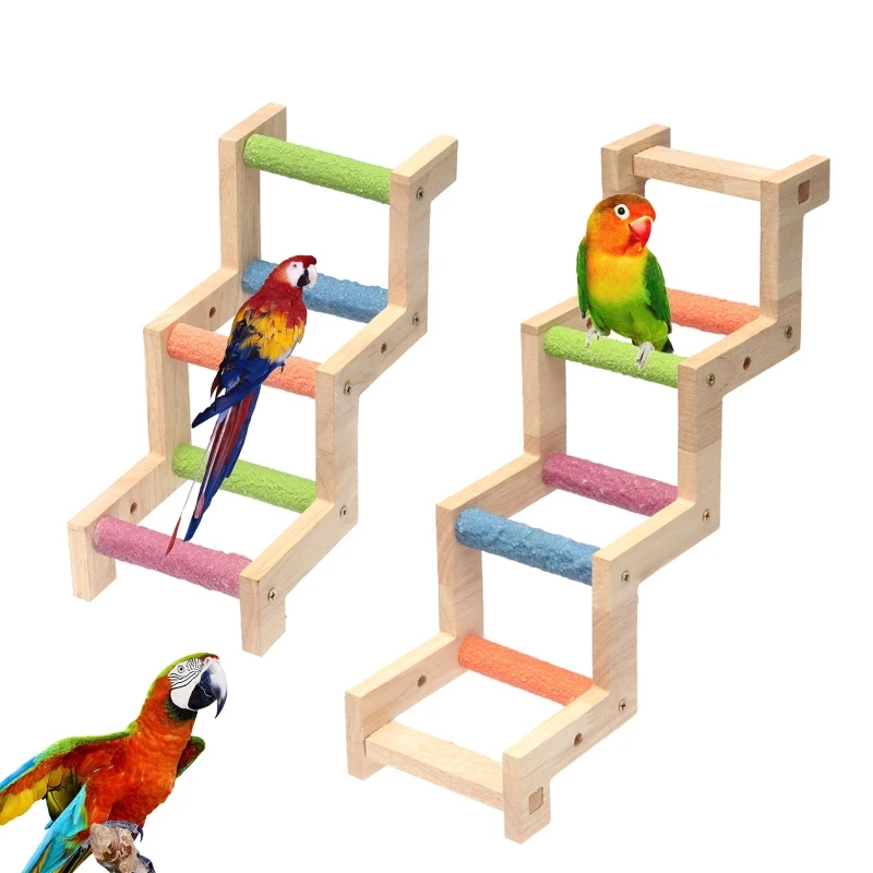 

Hamster Chew Toy for Teeth Natural Wood Ladder Climbing Bridge Bird