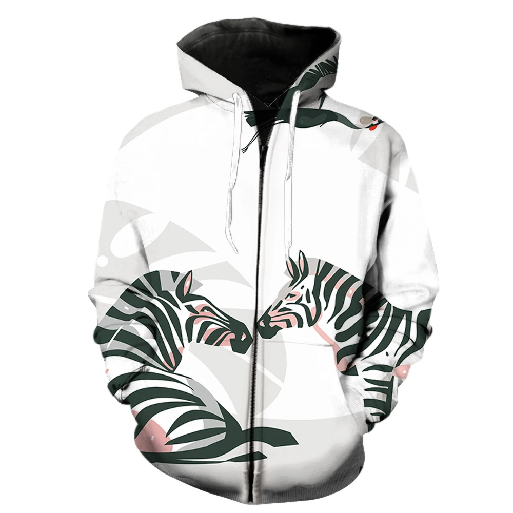 

Grassland Animal Tiger Men's Zipper Hoodie Streetwear Casual Hip Hop 3D Print Oversized 2022 Hot Sale Spring With Hood Jackets