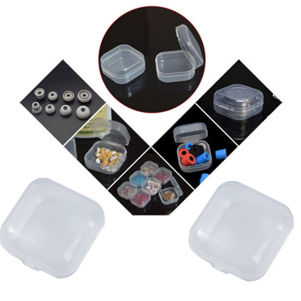 

Dustproof Mini Boxes Transparent Portable Protection Box Pill Jewelry Earplugs Storage Case Container Home Organization Tools