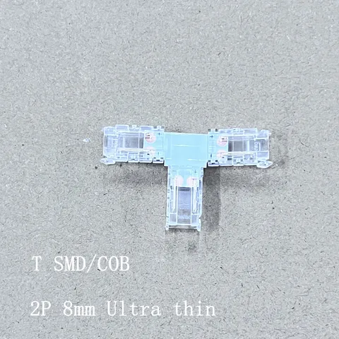 2Pin 8 мм ультратонкий COB SMD светодиодный разъем L T X крестообразная светодиодная лента IP20 Прозрачный кристаллический клеммный блок 8 мм SMD/COB