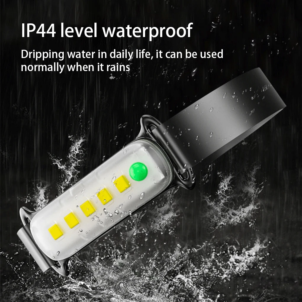 

Налобный фонарь, водонепроницаемый фонарь с регулируемой яркостью, IP44, ночник, уличная лампа для кемпинга, походов, рыбалки, охоты