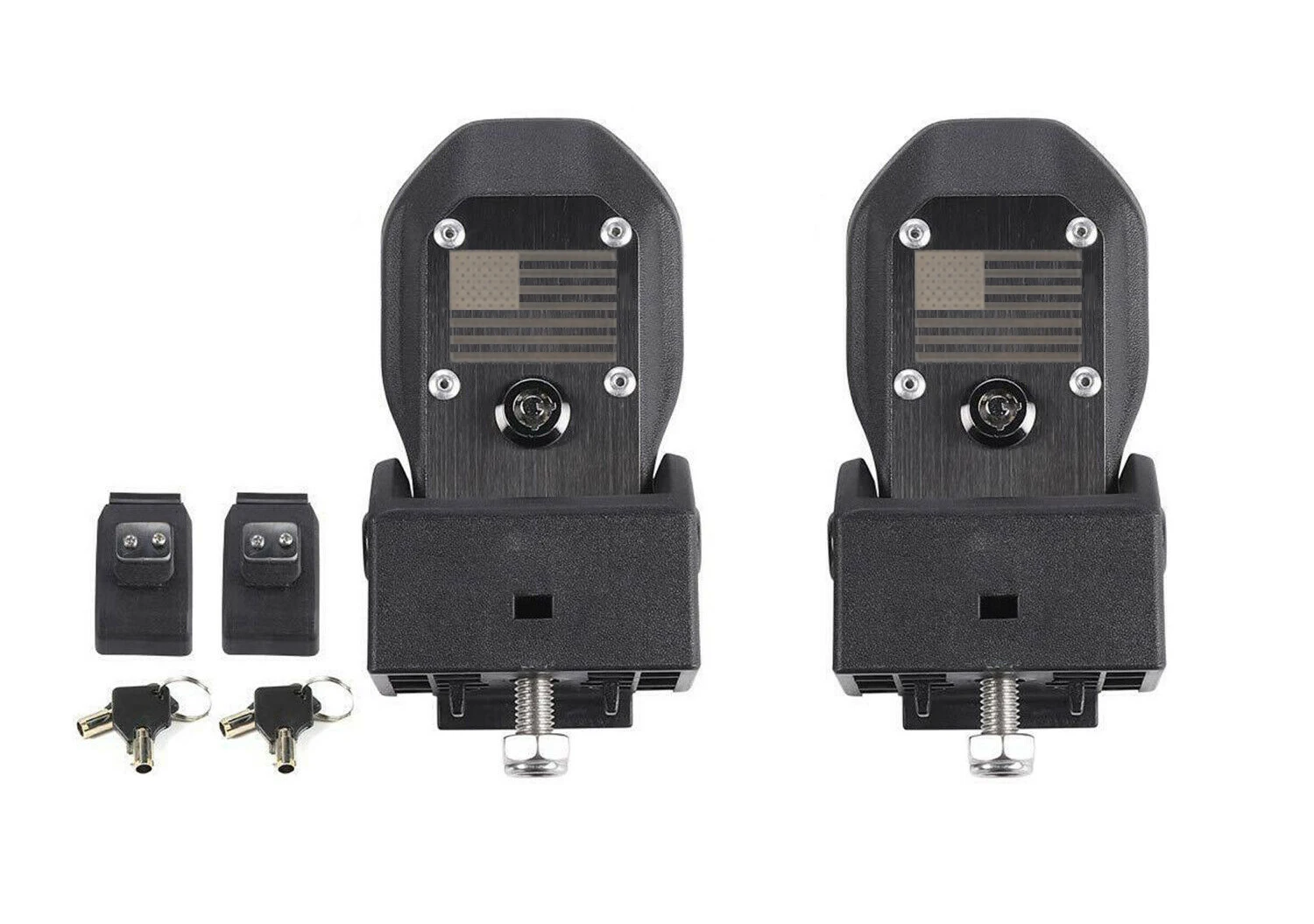 

Противоугонные Защелки Капота Для Jeep Wrangler JL JLU 4XE Rubicon Gladiator JT 2018-2024, Черный Флаг США, ABS