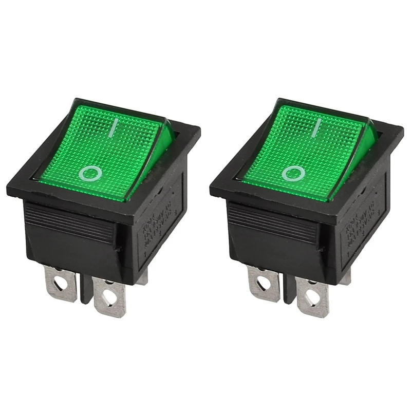 

2X 4 Pin Terminals Rocker Boat Switch KCD4 DPST ON-OFF 15A/20A AC 250V/125V For Car Motorcycle Boat Water Home Appliances