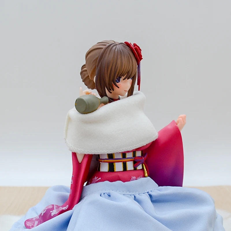 Фигурка аниме-девочки Mataro Native Pink Cat, 14 см, в кимоно, модель YuzuPure White Angel-chan, коллекционная кукла-игрушка (art.: 3920dc2084230) - 3920dc2084230