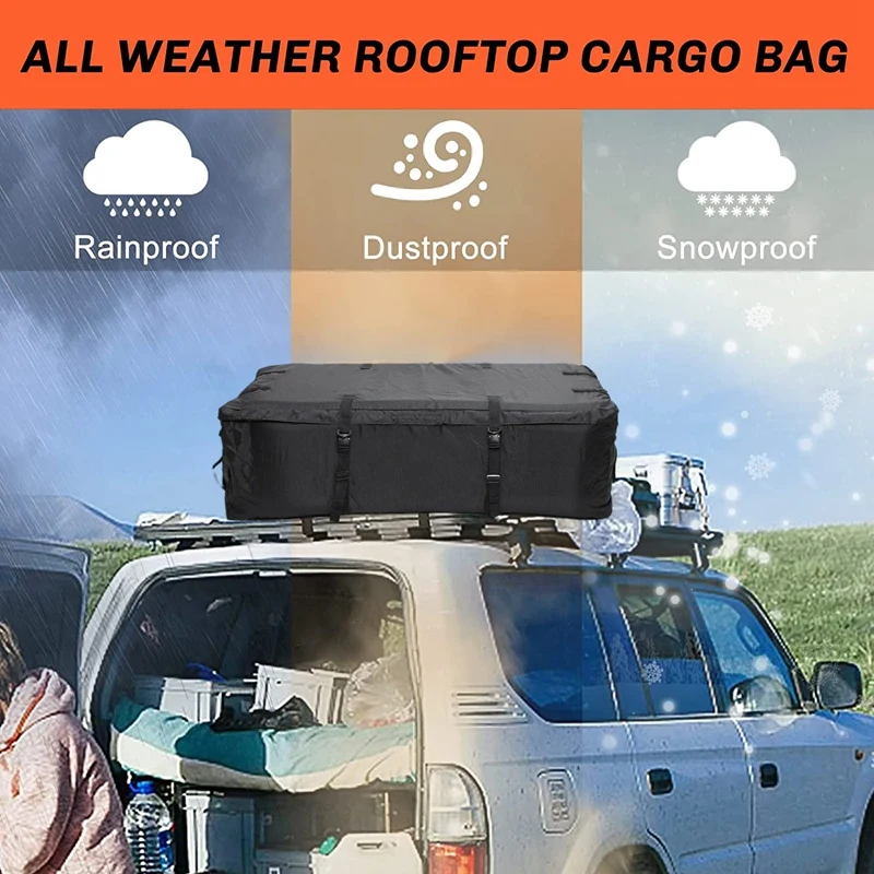 

1 Set Roof Luggage Storage Bag 420D Oxford Cloth Waterproof Large Capacity