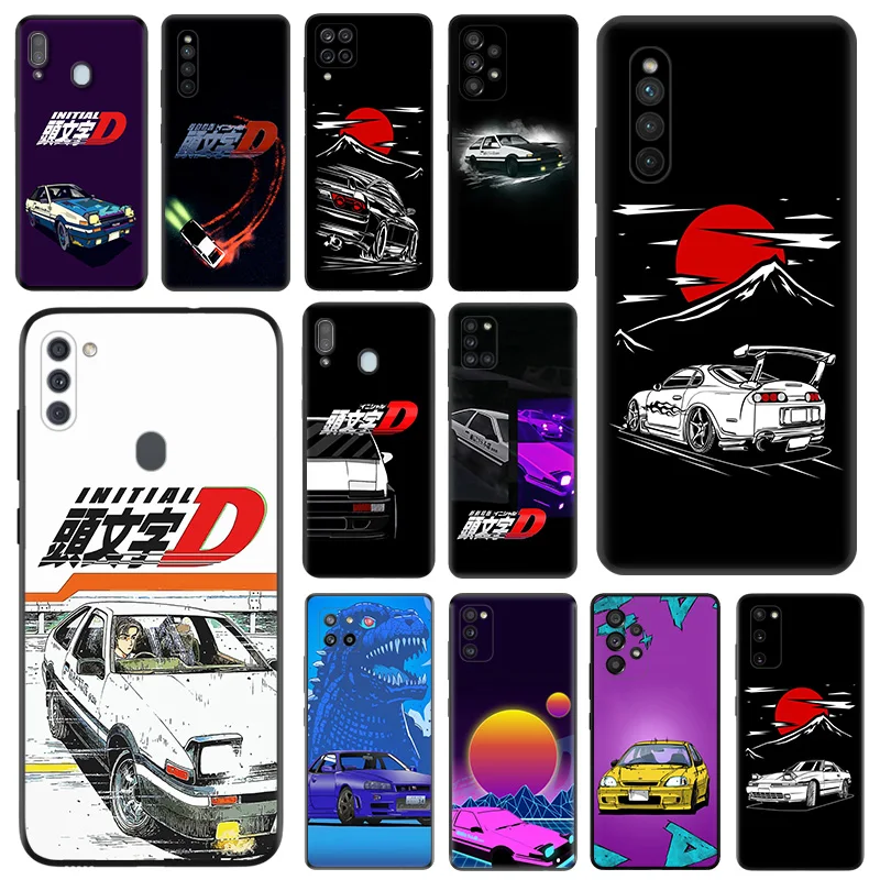

Black Phone Case For Samsung M54 A03 A02 A01 A04 M30S M21 M31 M51 M32 M62 M22 M52 M23 M33 M53 M13 M11 INITIAL D Car Anime Cover