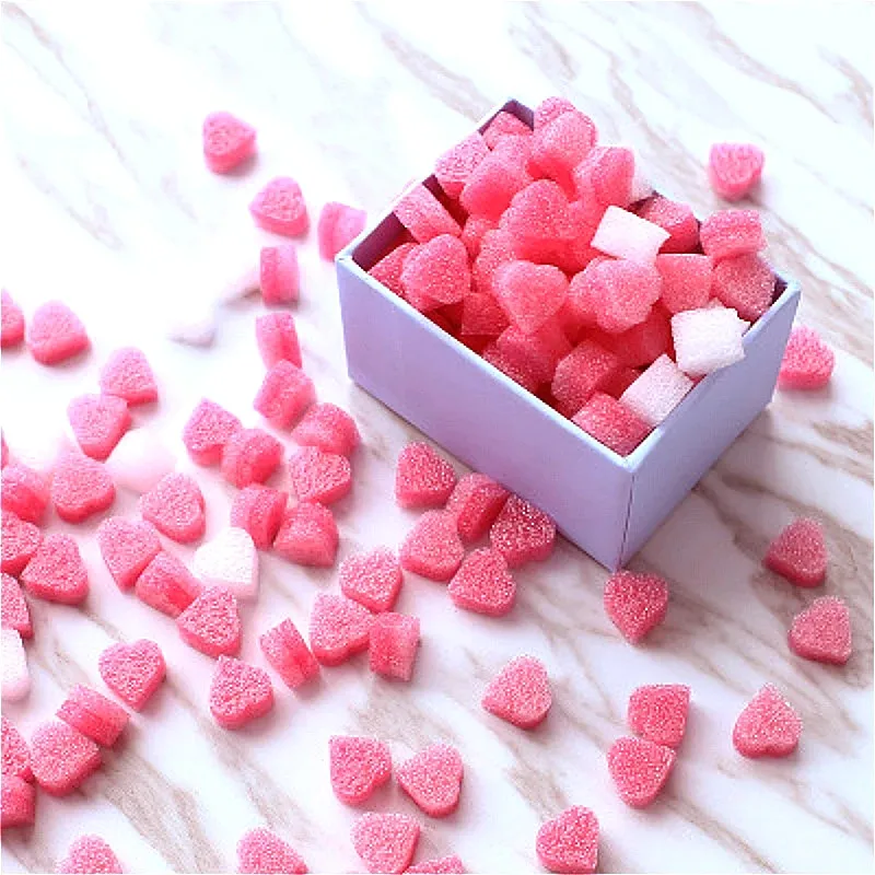 

100Pcs DIY Wedding Party Supplies Mini Heart Love Beads Foam Strip Gift Box Flower Box Filler Packing