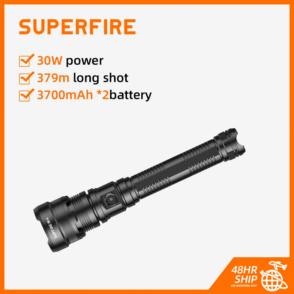 SuperFire Y12 Super Bright Flashlight P90 High Power Super Bright Home Outdoor Military Lighting Special Long-Range Searchlight