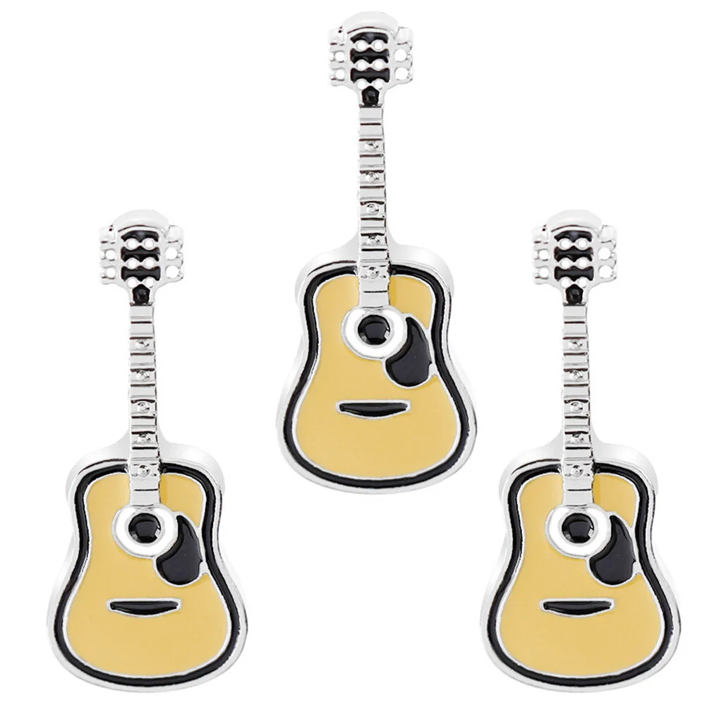 

3pcs Retro Guitar Brooch Pin Fashion Punk Guitar Lapel Pin Badges Gifts