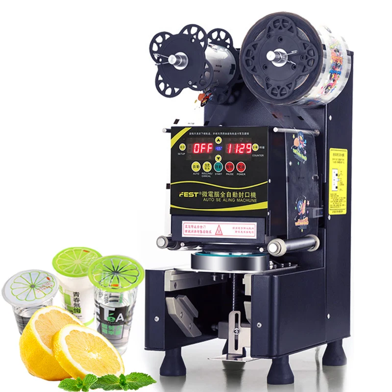 

Electric Cup Sealing Machine Table Automatic Cup Sealer Machine Bubble Milk Tea Packing Machine for PP/PE 9/9.5/8.8/8.0