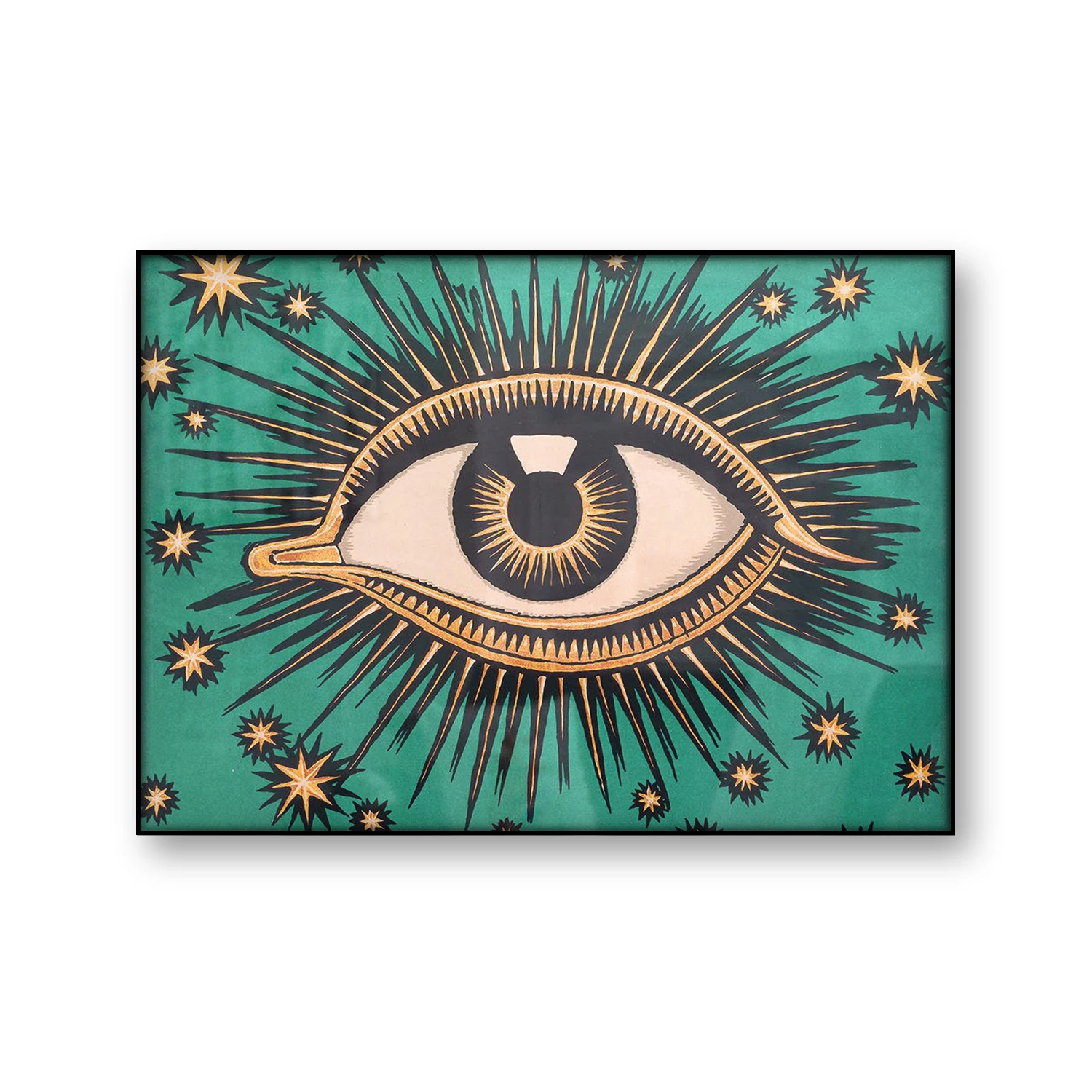

All Seeing Eye Art Canvas Print Poster Stars Wall Art Eye Providence Celestial Decor Mystical Esoteric Gnostic Canvas Painting