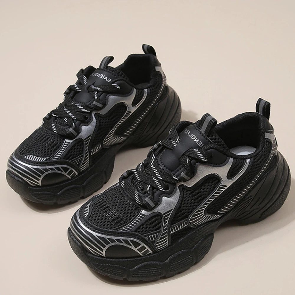 

Women Sneakers Lace Up Spring Autumn Work Commuting Woman Casual Shoes Fashion Chunky Sport Shoes Women Platform Vulcanize Shoes