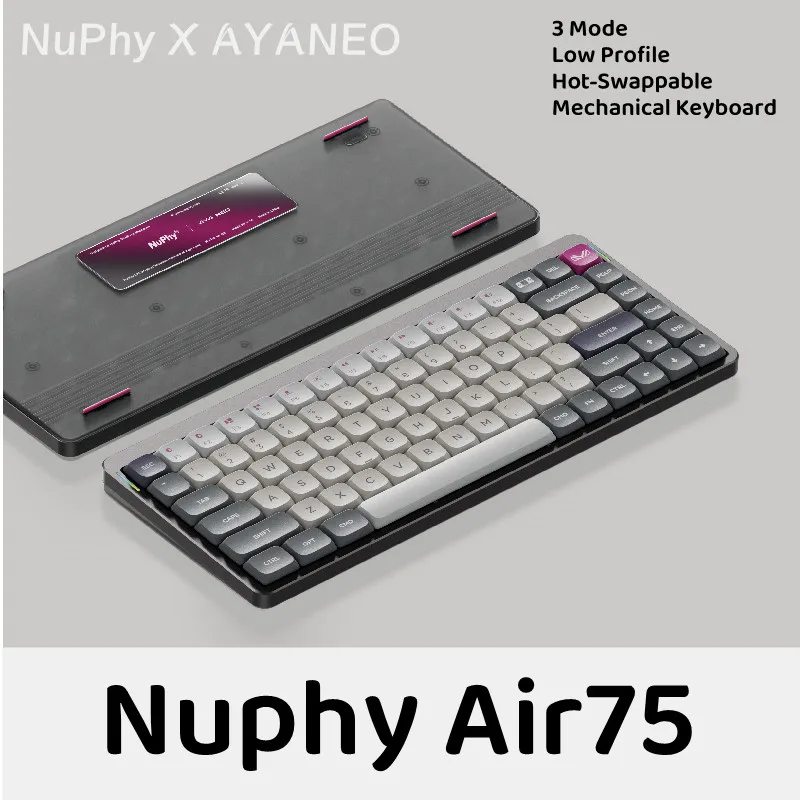

Nuphy X AYANEO Air75 Bluetooth 2.4g Wireless 75% Mechanical Keyboard Low Profile Gateron Switch Compatible with Windows and Mac