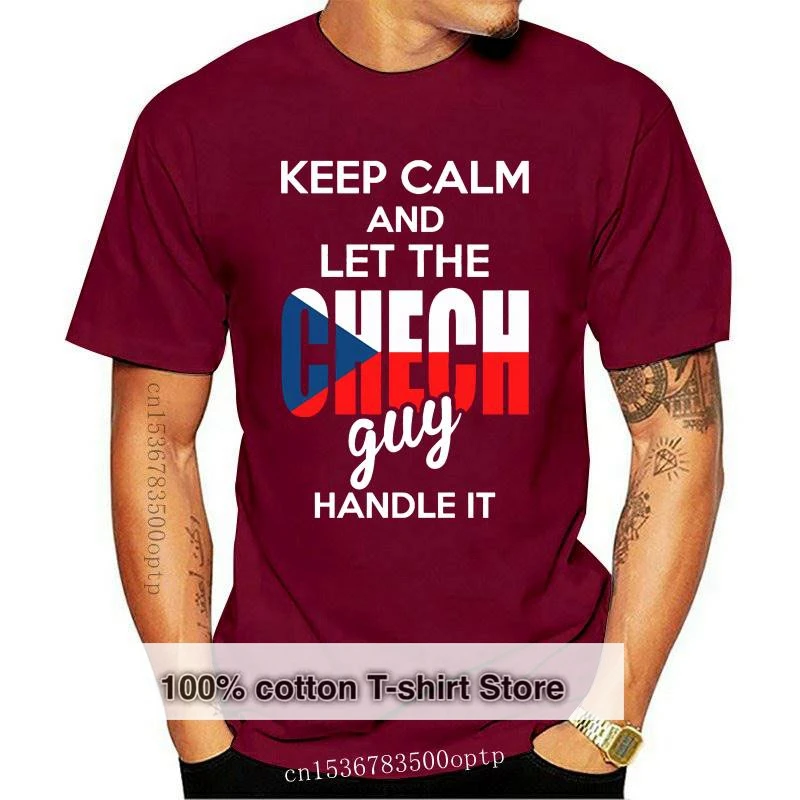 

New Keep Calm And Let The Chech Guy Handle It T-shirt 2021 Cute Solid Color 2021 Normal Men Tshirt Customize Tee Top Anlarach