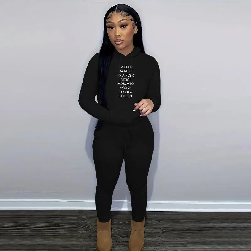 Зимний трендовый спортивный набор с принтом-не пропустить модниц