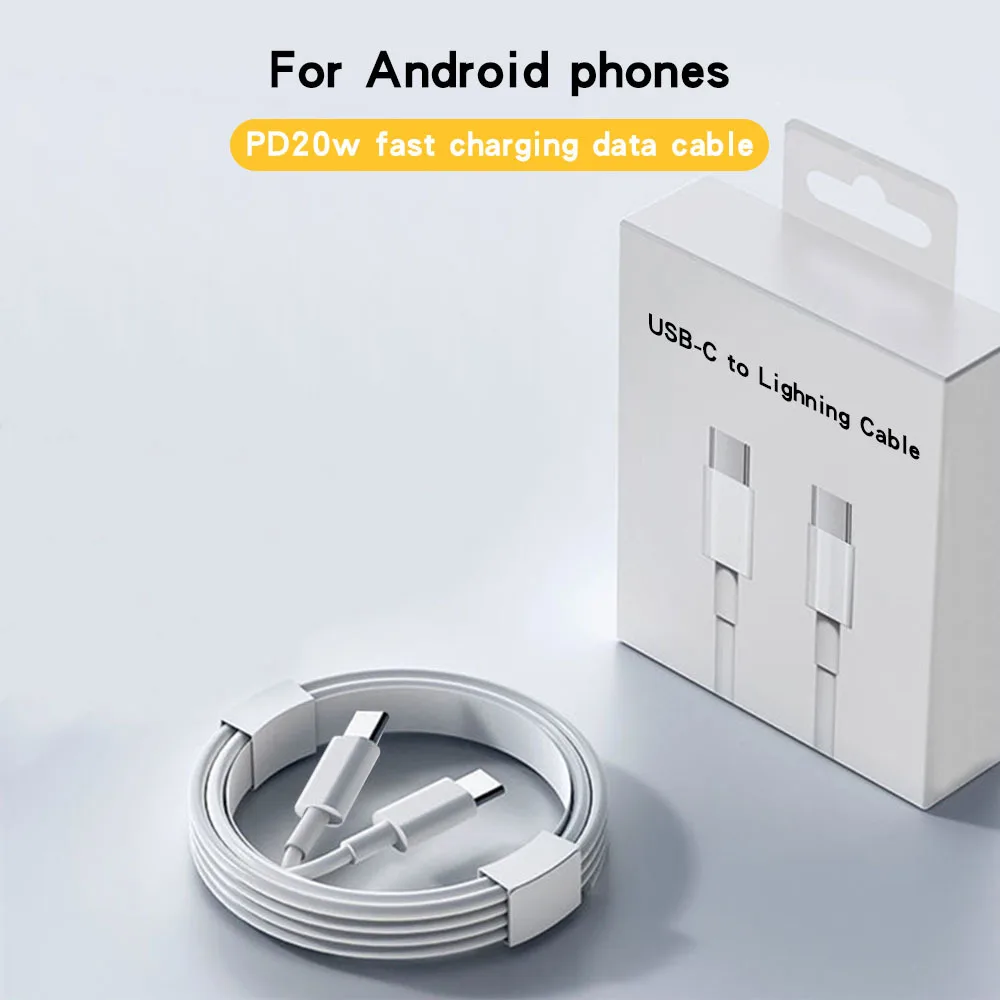 

Lightning USB C to USB C Cable PD Fast Charge Mobile Phone Cord For Xiaomi Huawei Samsung MacBook Poco3 Type C to Type C Cable