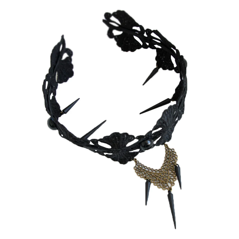 Корона повязка на голову кружевные заклепки для волос женские украшения