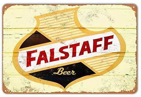 

Vintage Style Metal Sign Falstaff Beer 3 Tin Signs Decor for Bar Man Cave Home Wall Art 8 x 12 inches