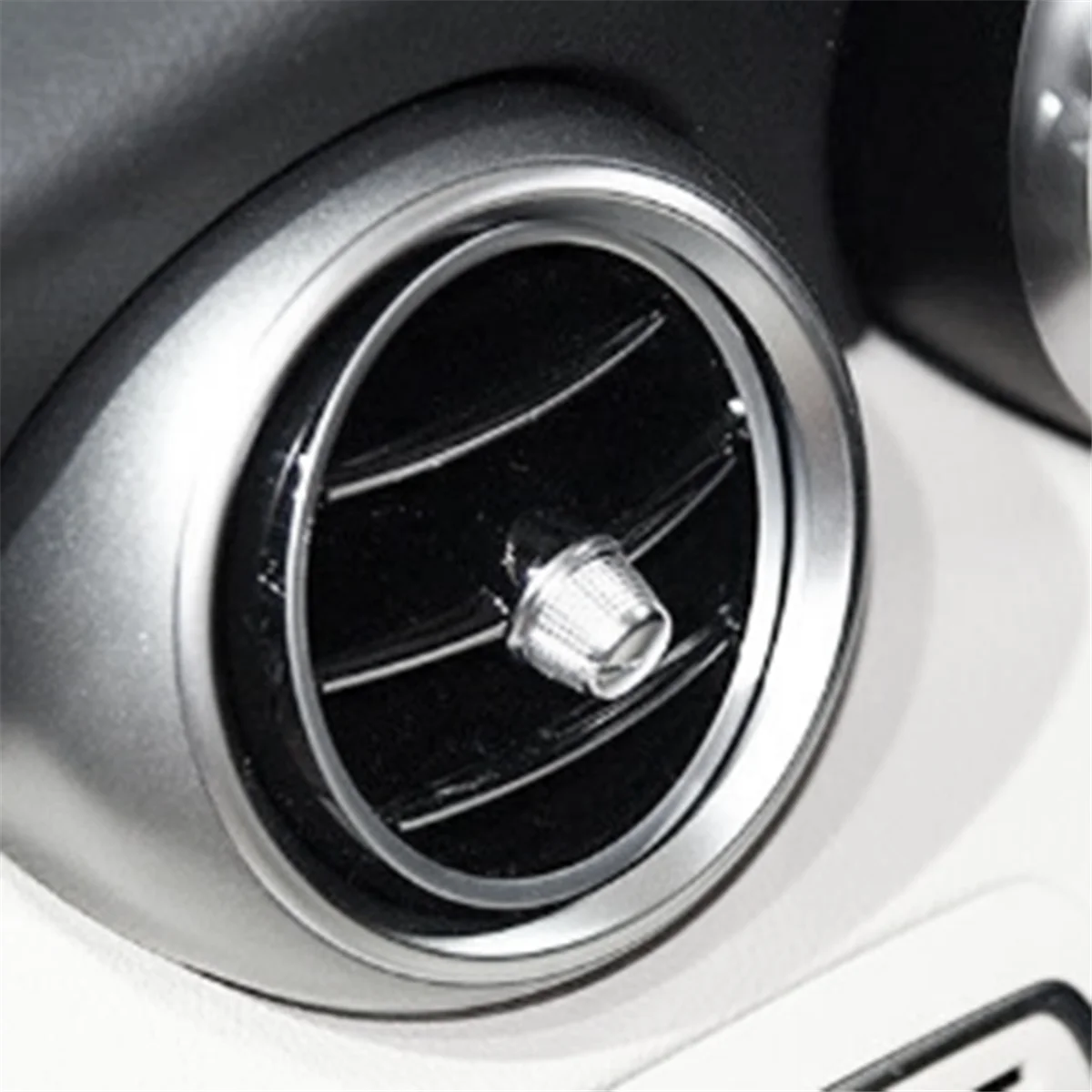 Car Dashboard Left Right Air Conditioning Outlet Grille Cover A/C Panel for Mercedes-Benz W205 W253 Silver-Black