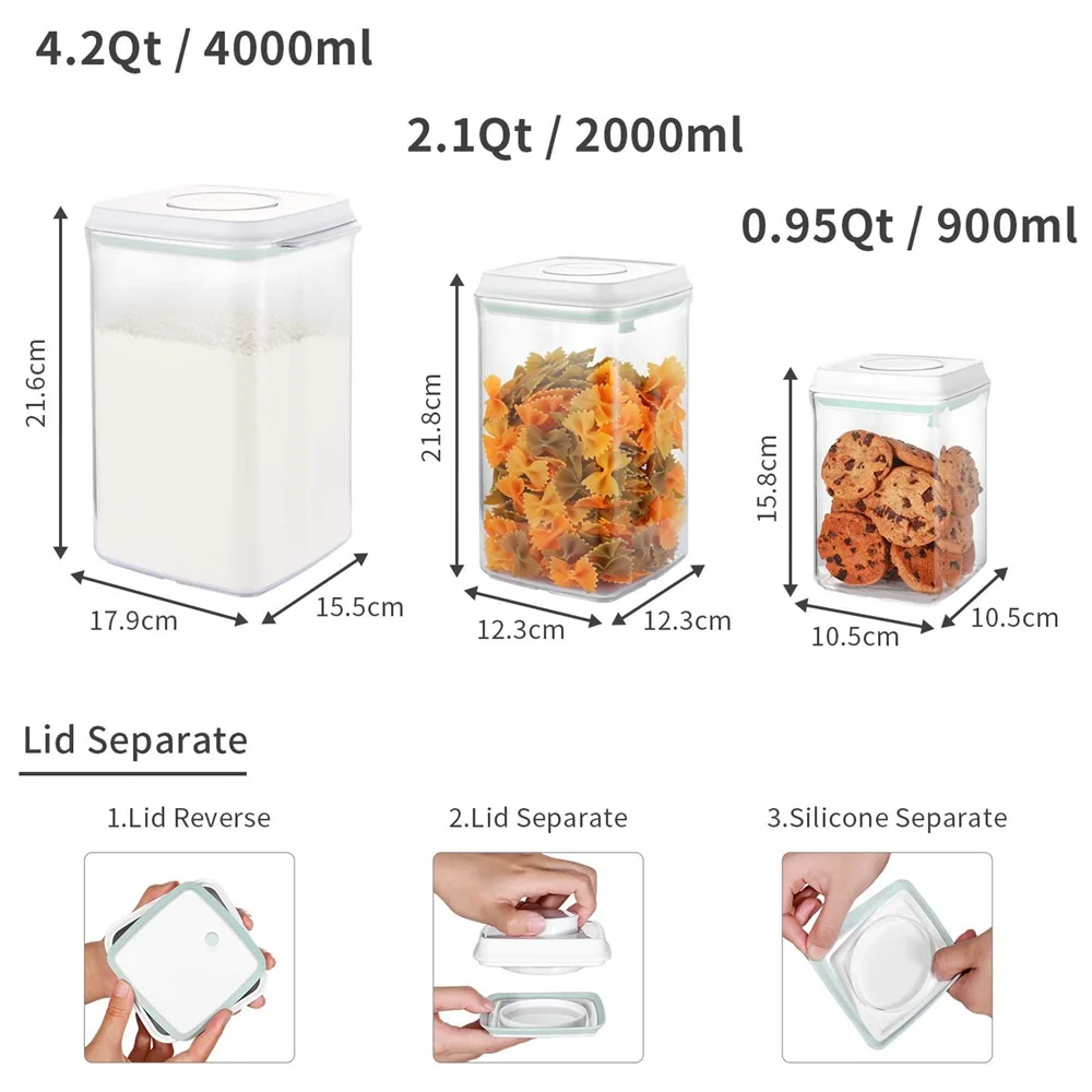 герметичный контейнер для хранения контейнеры кухни круп холодильника | Дом и