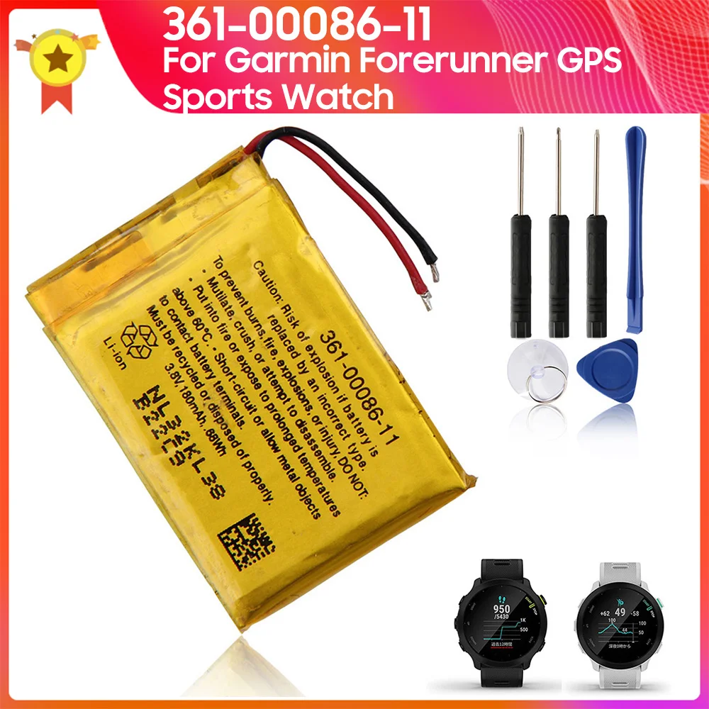 Сменная батарея 361-00086-11 для Garmin Forerunner GPS спортивные часы аккумулятор 180 мАч + Инструменты