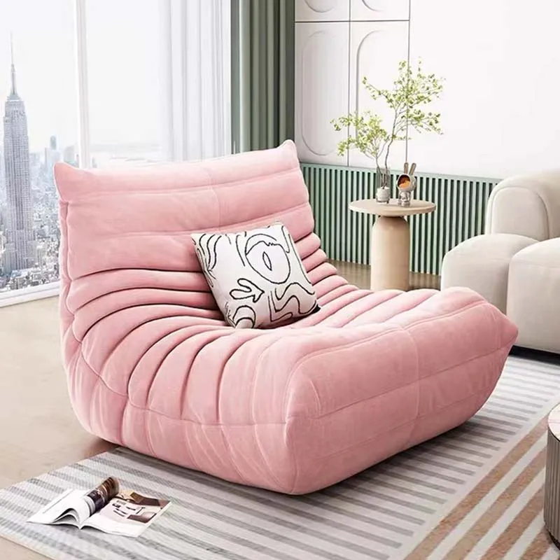 

Leisure Fabric Living Room Bedroom Couch Modern Recliner Bean Bag Sofas Lazy Floor Sofa With Filler