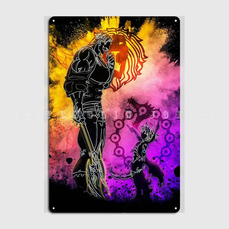 

Seven Deadly Sins Metal Sign Club Bar Cave Printing Mural Painting Tin Sign Poster