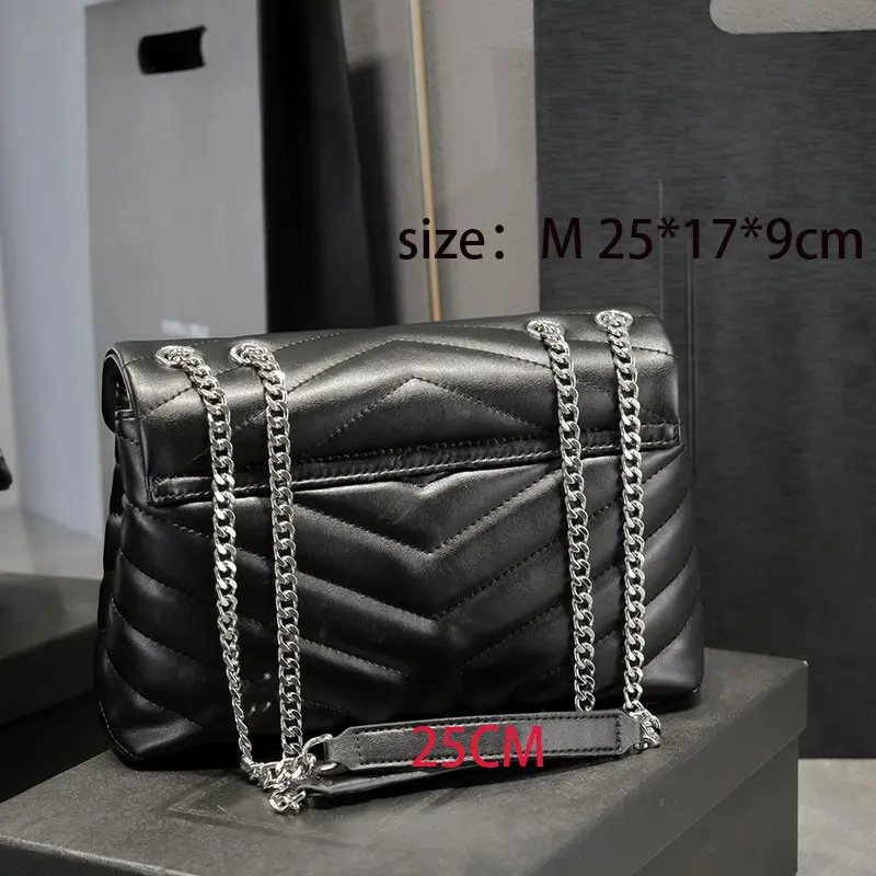 High Quality Genuine Leather Flip Bag Woman Classic Handbags Fashion Large Capacity Handbag Chain Shoulder Messenger Crossbody