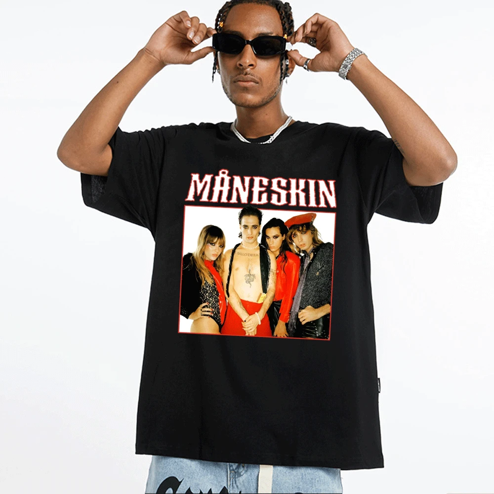 

Maneskin T Shirt for Men Women MåNeskin Hip Hop Rock T-Shirt Harajuku Zitti E Buoni Tee Shirt Damiano David Print Tshirts Male