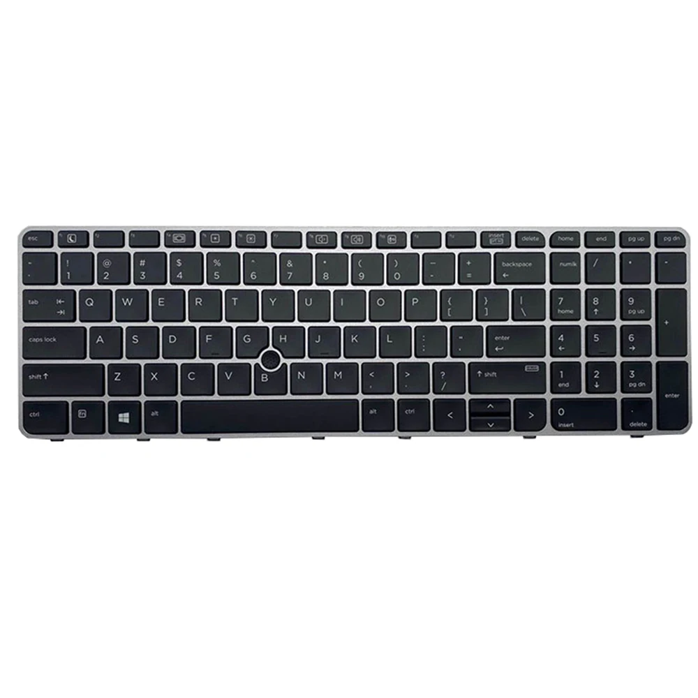 

Клавиатура для ноутбука HP ZBOOK 15U, G3, ZBOOK 15U, G4, США 822578-001, 821157-001, с серебристой черной рамкой и подсветкой