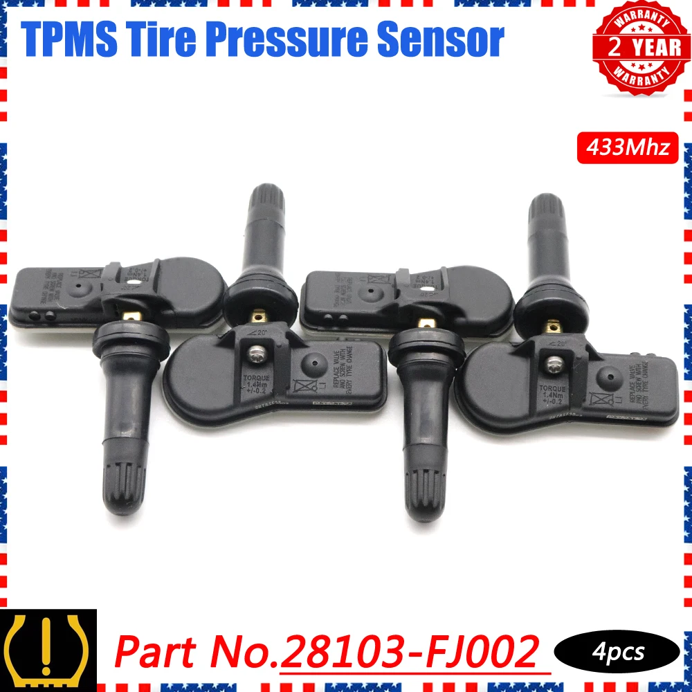 XUAN 4 шт. TPMS датчик давления в шинах 28103-FJ002 для Subaru Impreza Forester Legacy Justy Outpack Trezia WRX 28103FJ000