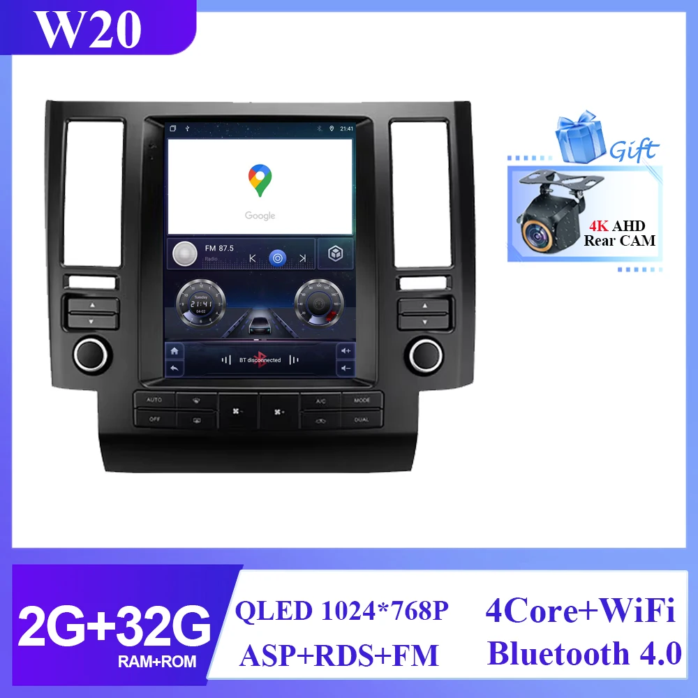 

Для Infiniti FX35 1 2002 - 2006 автомобильный Android Dvd автомобильный радиоприемник стерео мультимедийный плеер GPS навигация 5G wifi BT No