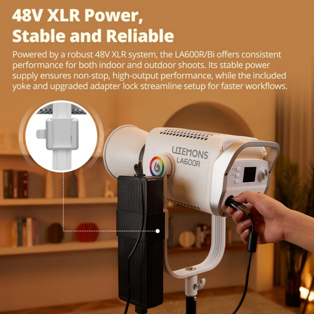 Фото Светодиодный светильник Godox LITEMONS LA600Bi LA600R 600W для портретной съемки, интервью, прямых трансляций, предметной фотографии и создания контента №2