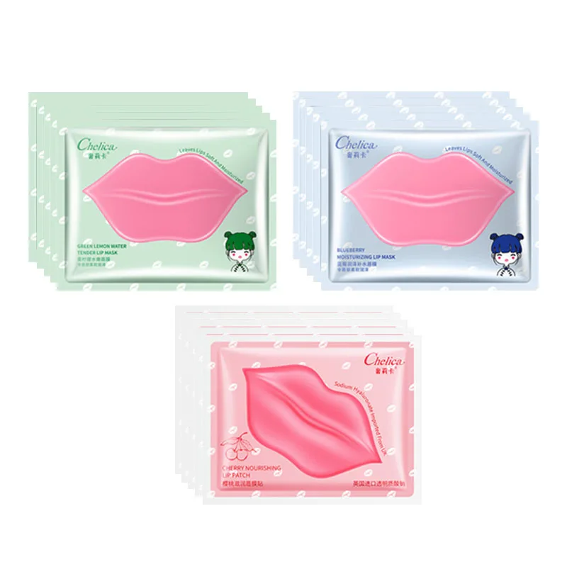 

InniCare Cherry Moisturizing Crystal Collagen Lip Mask Sleep Fruit Lip Patches Beauty Lips Plumper Pad Anti Wrinkle Moisturizer