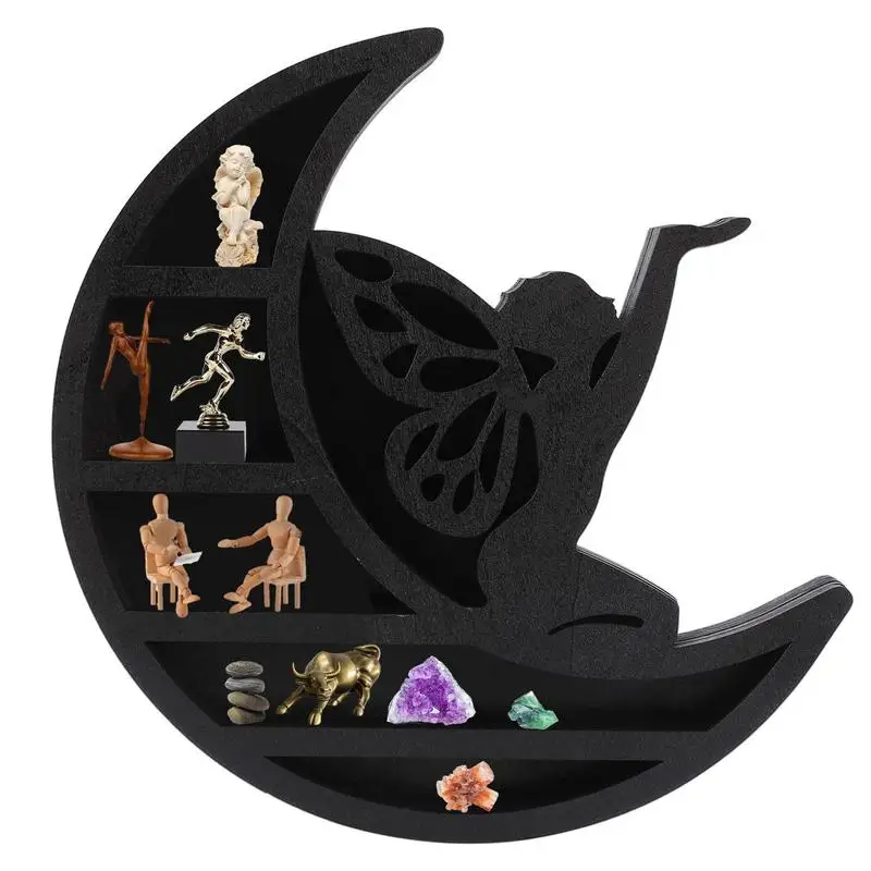 

Настенная деревянная полка с кристаллами и эфирным маслом