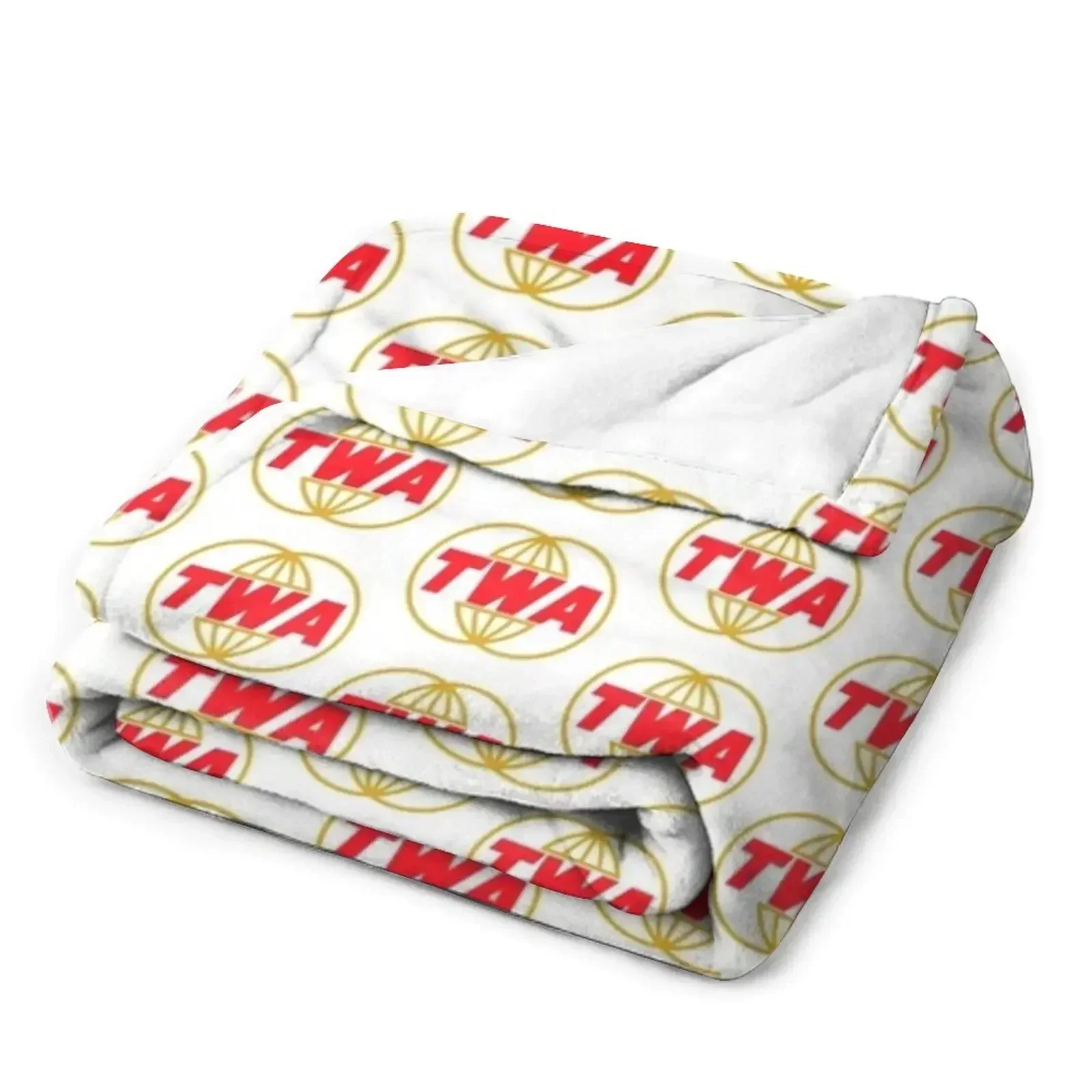 TWA Airlines - винтажное одеяло с логотипом для кемпинга милые клетчатые декоративные
