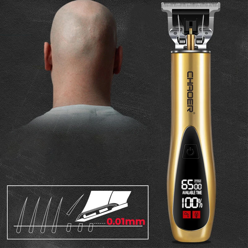 

T9 Electric Bald Clippers for Barber Men Professional Hair Trimmer 0.01 MM T Blade Hair Cutting Machine Beard Trimmer Shaver