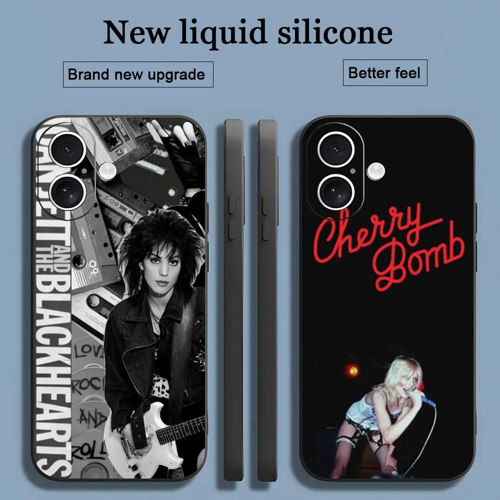 Чехол для телефона Rock Singer J-Joan Jett Cool iPhone 16 15 14 13 12 11 X XR XS 8 Plus Mini Pro Max мягкий черный