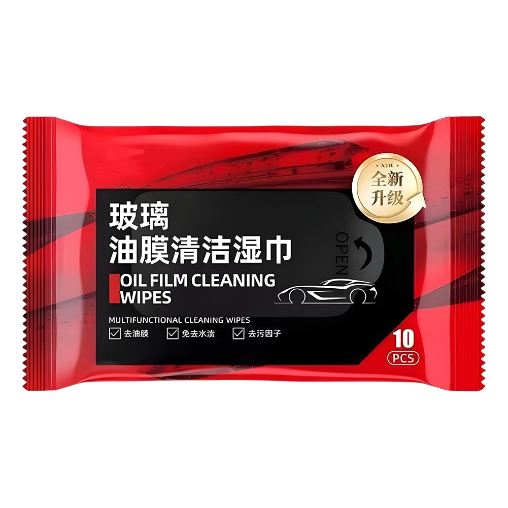 10 шт. салфетки для удаления масляной пленки из автомобильного стекла чистки