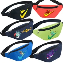 Pokemon Pikachu Waist Bags for Women Men mew Waist Bag Shoulder Crossbody Chest Bags Handbags All-match Messenger Belt Bags