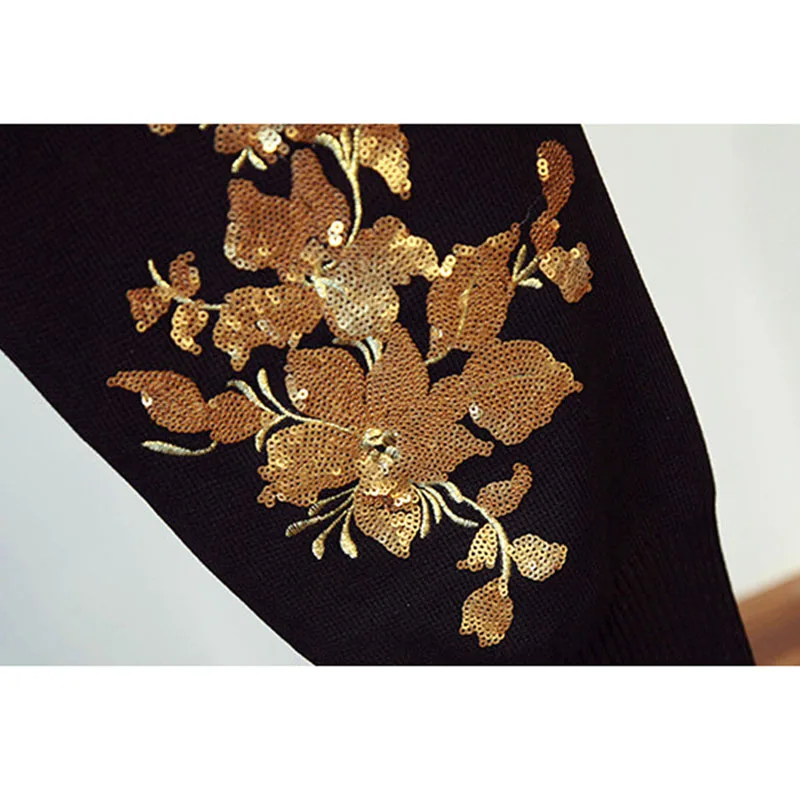 Модные комплекты из 2 предметов с блестками и цветочной вышивкой свободные