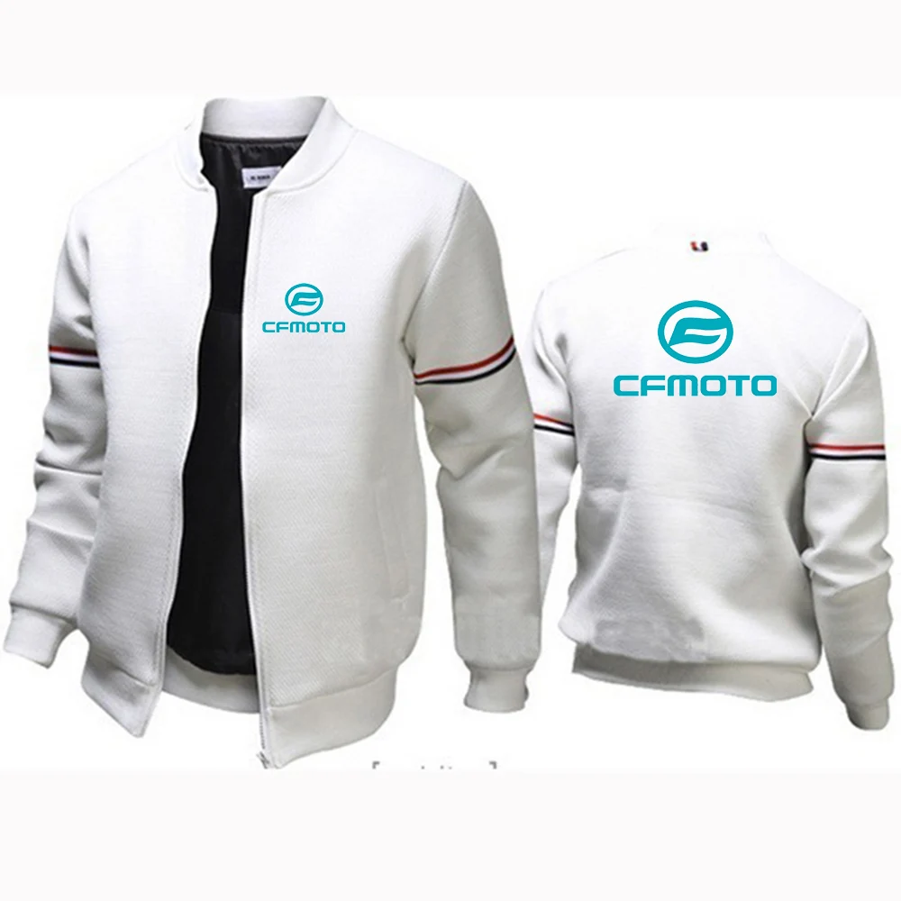 

Cfmoto 2023 Spring and Autumn New Printed Collar Long Sleeve Jacket Men's New Fashion Solid Color Flying Jacket